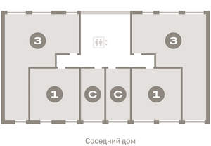 3-к квартира, вторичка, 84м2, 2/23 этаж