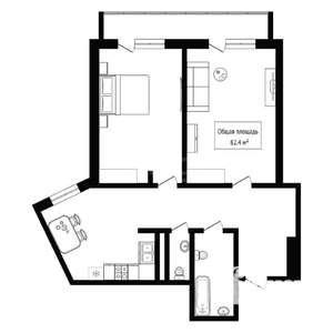 2-к квартира, вторичка, 82м2, 18/21 этаж