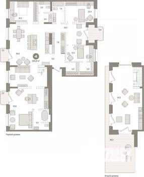 4-к квартира, вторичка, 294м2, 8/8 этаж