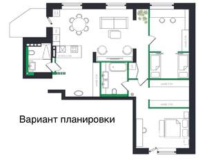 3-к квартира, вторичка, 114м2, 13/18 этаж