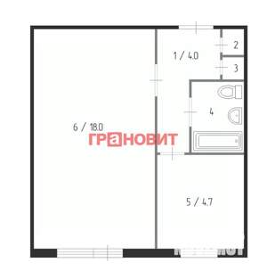 1-к квартира, вторичка, 30м2, 7/9 этаж