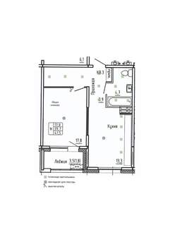 1-к квартира, вторичка, 42м2, 4/14 этаж