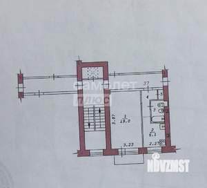 1-к квартира, вторичка, 32м2, 7/9 этаж