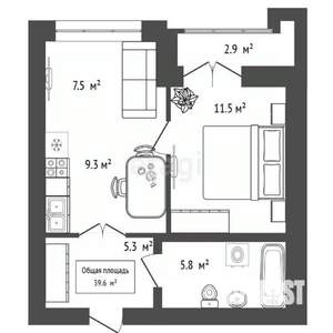 2-к квартира, вторичка, 40м2, 3/10 этаж