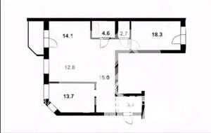 3-к квартира, вторичка, 85м2, 10/10 этаж