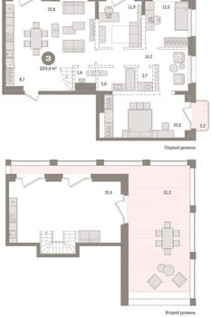 3-к квартира, сданный дом, 203м2, 10/11 этаж