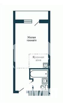 Студия квартира, вторичка, 20м2, 12/17 этаж