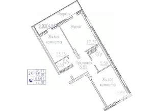 2-к квартира, вторичка, 72м2, 3/24 этаж