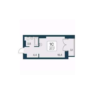 Студия квартира, вторичка, 28м2, 23/30 этаж