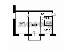 2-к квартира, вторичка, 50м2, 5/5 этаж