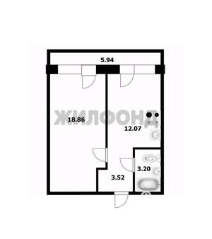 1-к квартира, вторичка, 37м2, 14/17 этаж