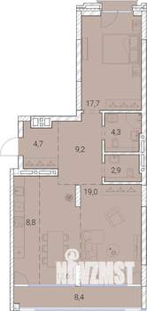 3-к квартира, вторичка, 88м2, 17/25 этаж