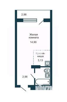Студия квартира, вторичка, 25м2, 7/18 этаж