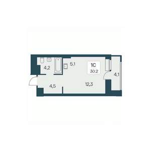 Студия квартира, вторичка, 30м2, 11/30 этаж