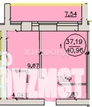 1-к квартира, вторичка, 38м2, 1/14 этаж
