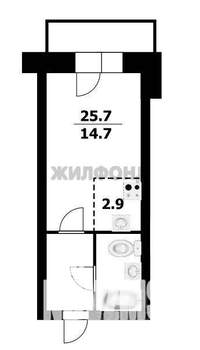 1-к квартира, вторичка, 26м2, 7/18 этаж