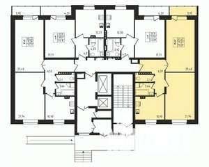 2-к квартира, строящийся дом, 70м2, 1/17 этаж