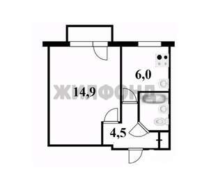 1-к квартира, вторичка, 28м2, 5/5 этаж