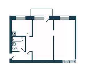 2-к квартира, вторичка, 43м2, 5/5 этаж