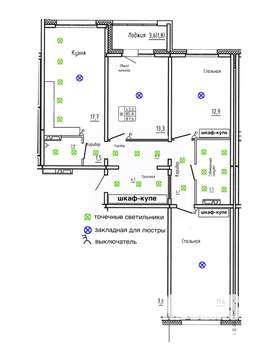 3-к квартира, строящийся дом, 88м2, 2/17 этаж