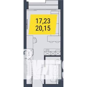 Студия квартира, вторичка, 20м2, 20/29 этаж