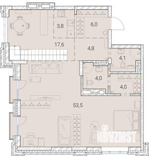 4-к квартира, вторичка, 117м2, 25/25 этаж