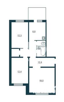 3-к квартира, вторичка, 75м2, 2/10 этаж