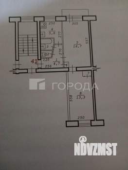 2-к квартира, вторичка, 44м2, 4/5 этаж