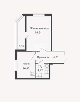 1-к квартира, вторичка, 37м2, 18/19 этаж