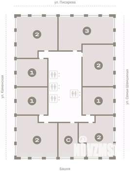 2-к квартира, вторичка, 67м2, 26/30 этаж