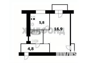 1-к квартира, вторичка, 30м2, 5/5 этаж