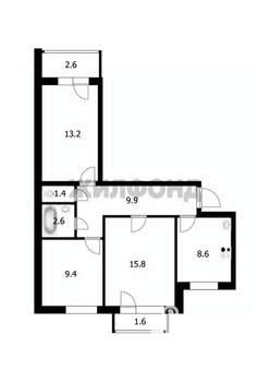 3-к квартира, вторичка, 63м2, 4/10 этаж