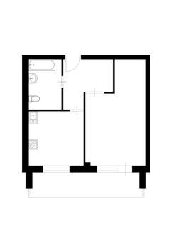 1-к квартира, вторичка, 40м2, 6/17 этаж