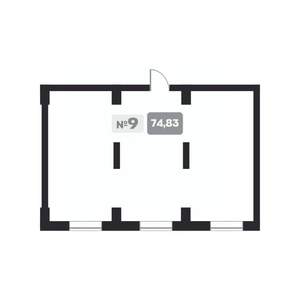 1-к квартира, вторичка, 75м2, 3/22 этаж