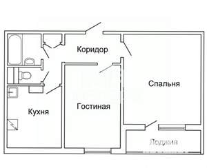 2-к квартира, вторичка, 55м2, 8/10 этаж