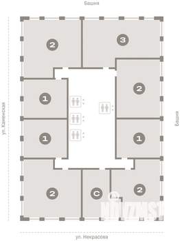 2-к квартира, вторичка, 85м2, 16/30 этаж
