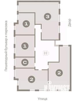 1-к квартира, вторичка, 40м2, 6/9 этаж