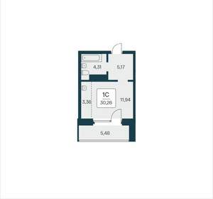 Студия квартира, вторичка, 30м2, 13/25 этаж