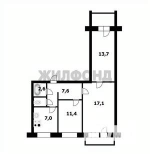 3-к квартира, вторичка, 63м2, 9/9 этаж