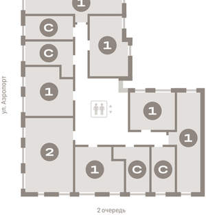 Студия квартира, вторичка, 19м2, 3/15 этаж