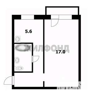 1-к квартира, вторичка, 31м2, 2/5 этаж