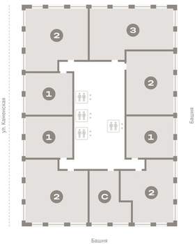 2-к квартира, вторичка, 85м2, 13/30 этаж