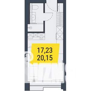 Студия квартира, вторичка, 20м2, 29/29 этаж