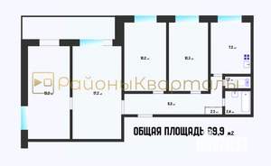 4-к квартира, вторичка, 70м2, 1/9 этаж