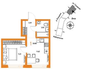 1-к квартира, вторичка, 31м2, 22/28 этаж