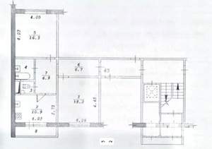 2-к квартира, вторичка, 64м2, 1/11 этаж