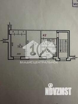 2-к квартира, вторичка, 44м2, 4/5 этаж