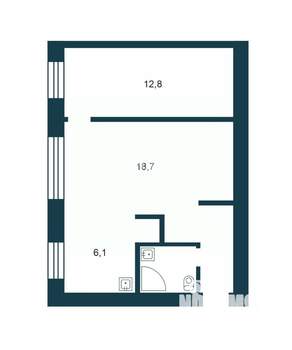 2-к квартира, вторичка, 44м2, 1/5 этаж