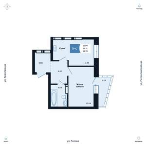 1-к квартира, вторичка, 37м2, 20/25 этаж