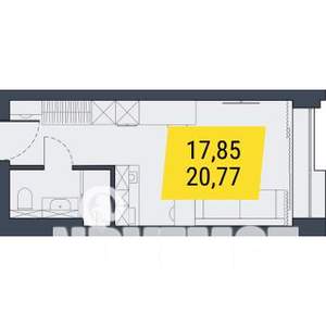 Студия квартира, вторичка, 21м2, 26/29 этаж